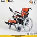 Rehabilitation Therapy Supplies Aluminum chair frame Elegant appearance indoor and outdoor Electric disabled wheelchair